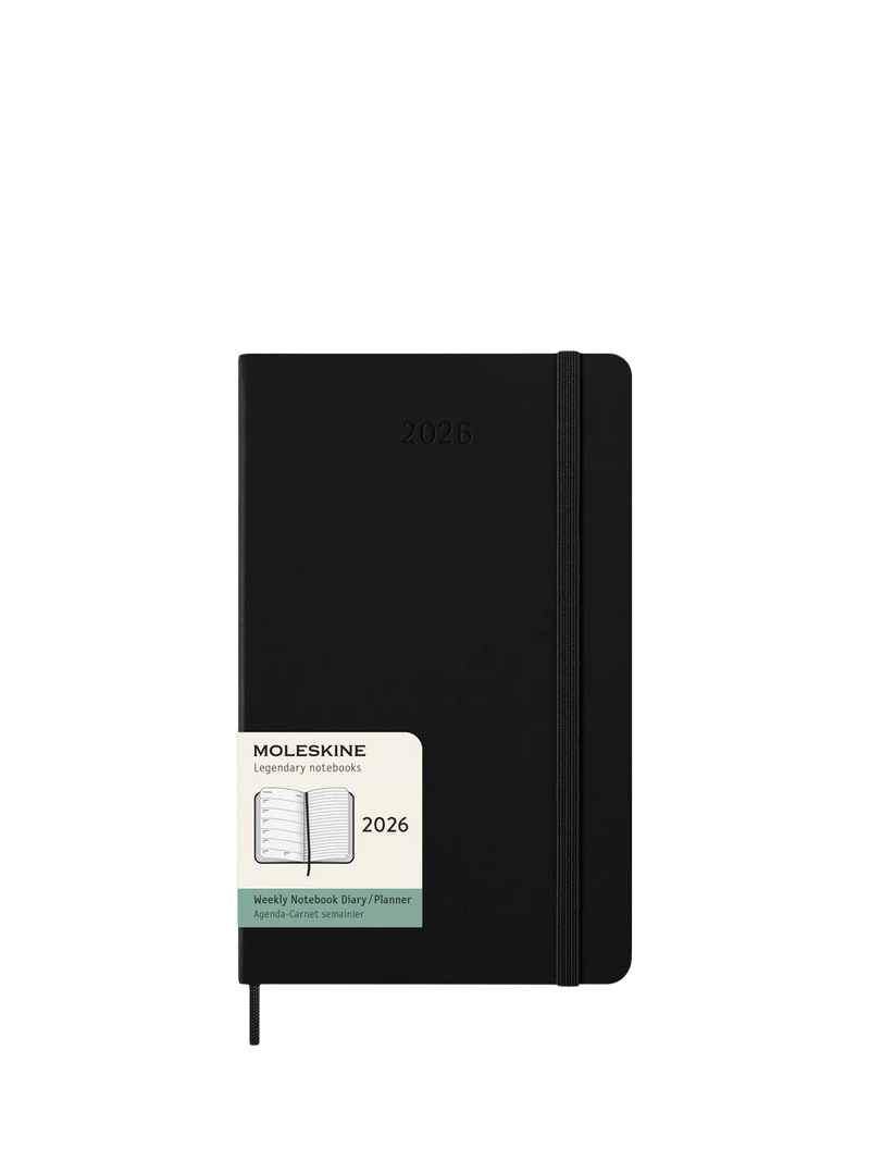 Moleskine large weekly diary 2026 black - British product