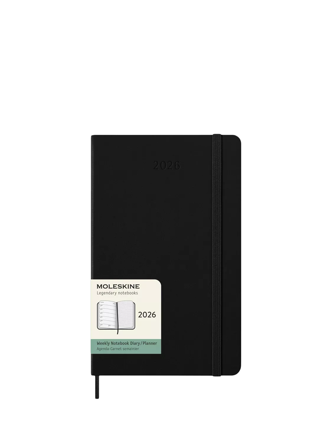 Moleskine large weekly diary 2026 black - British product