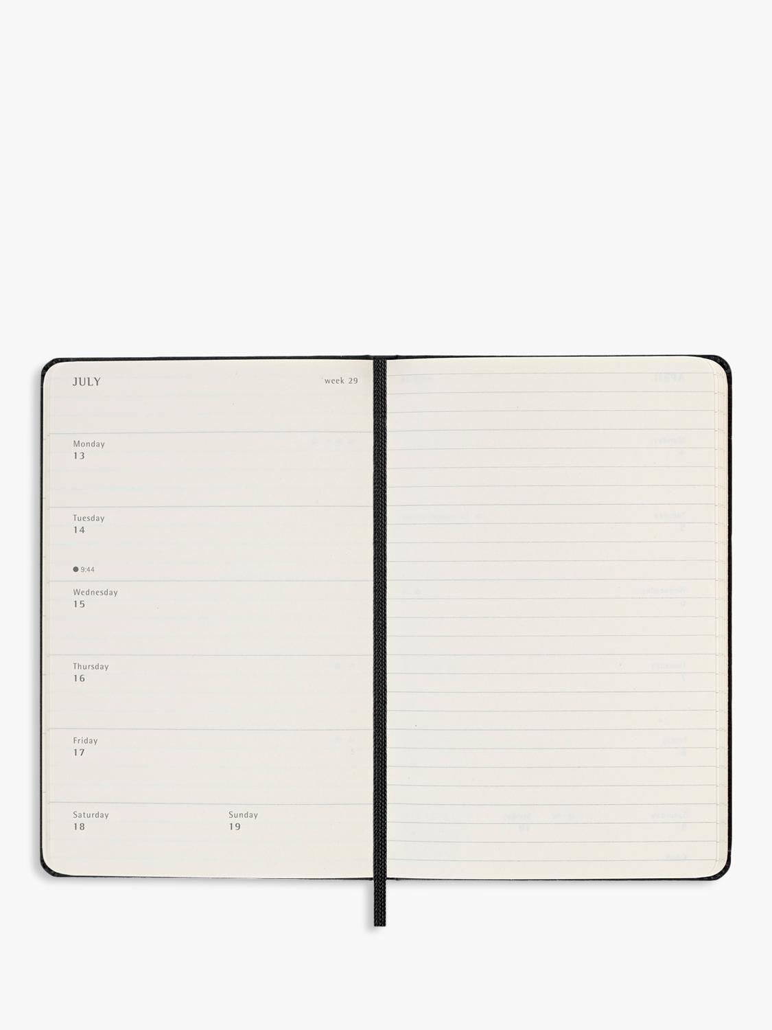 Moleskine pocket weekly diary black pocket size (British brand)