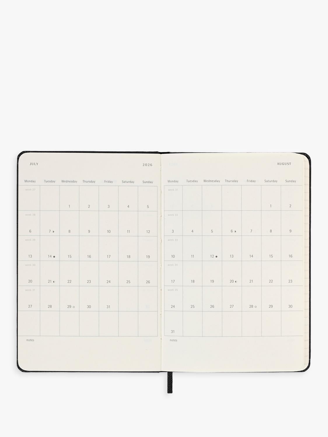 Moleskine pocket weekly diary black pocket size (British brand)