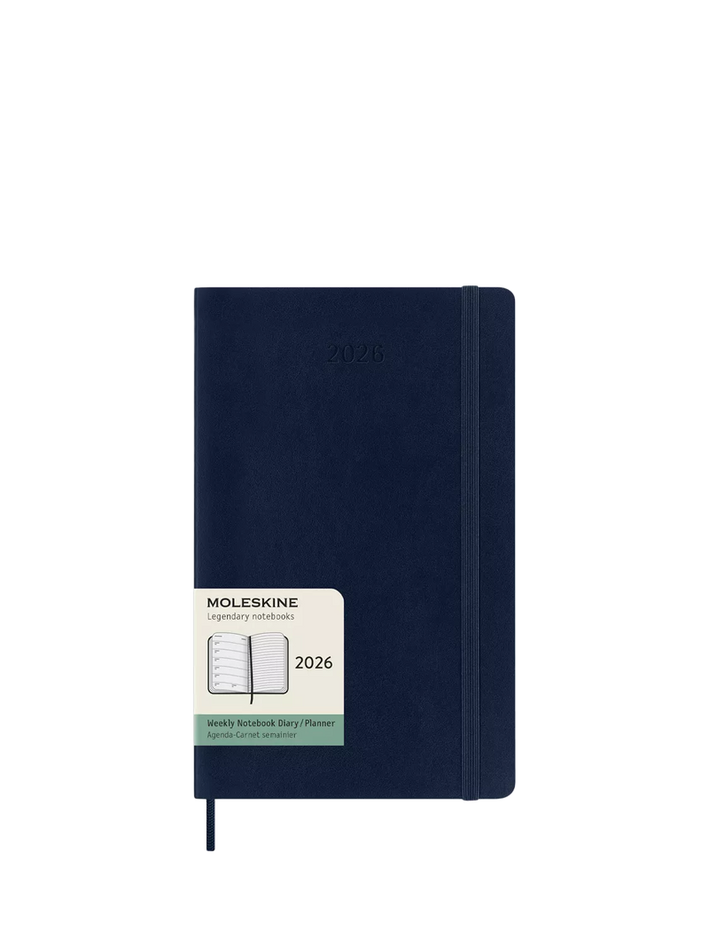 Moleskine weekly diary 2026 large saphire blue (British brand)