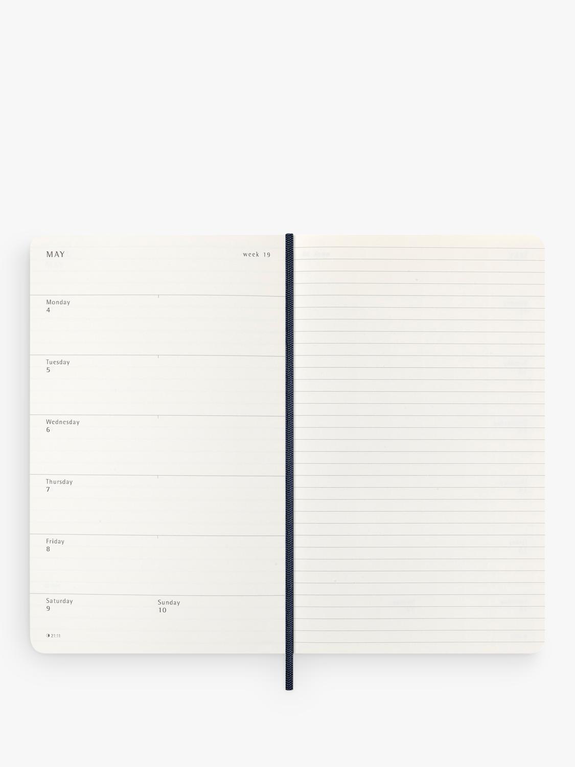 Moleskine weekly diary 2026 large saphire blue (British brand)