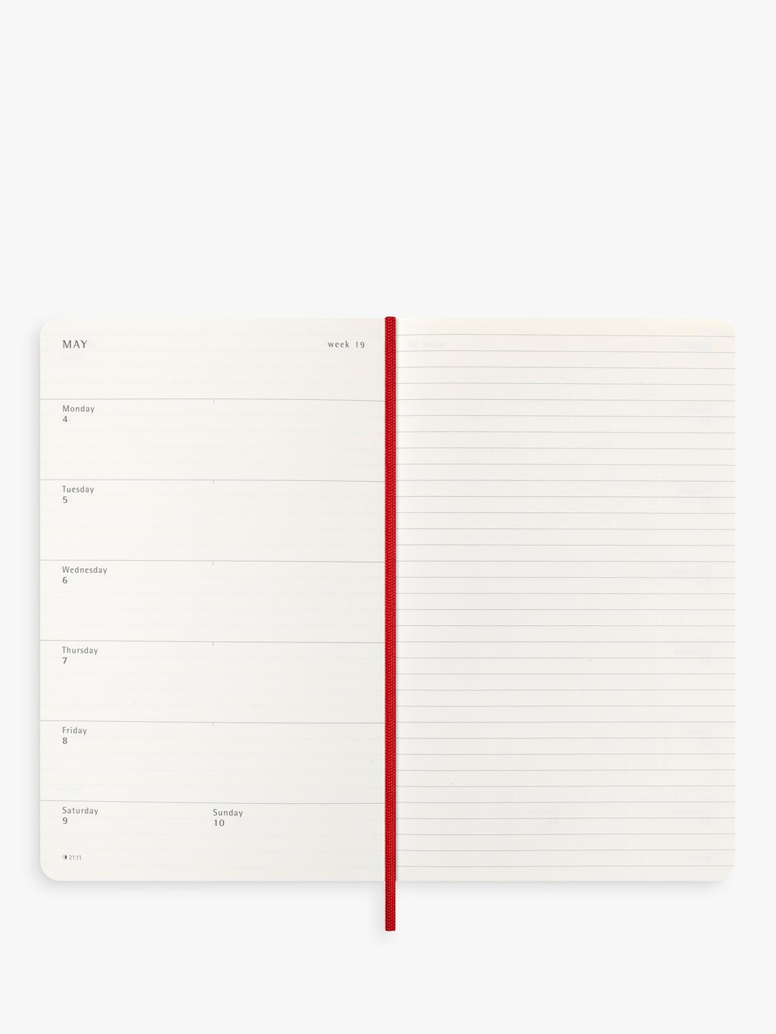 Moleskine Scarlet Red Weekly Diary 2026, imported from the UK