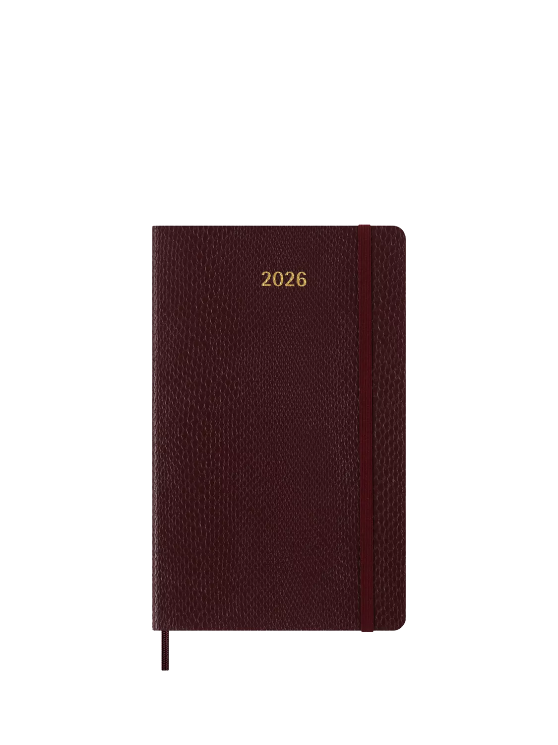 Moleskine Vegea Python 2026 diary 21x13cm Mamba Bordeaux (British brand)