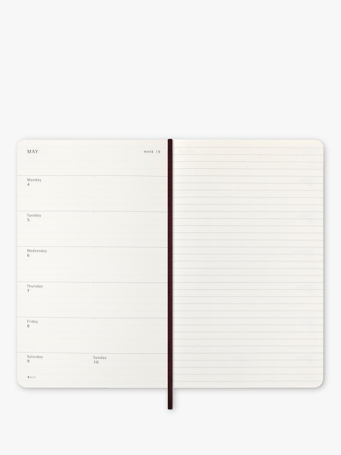 Moleskine Vegea Python 2026 diary 21x13cm Mamba Bordeaux (British brand)