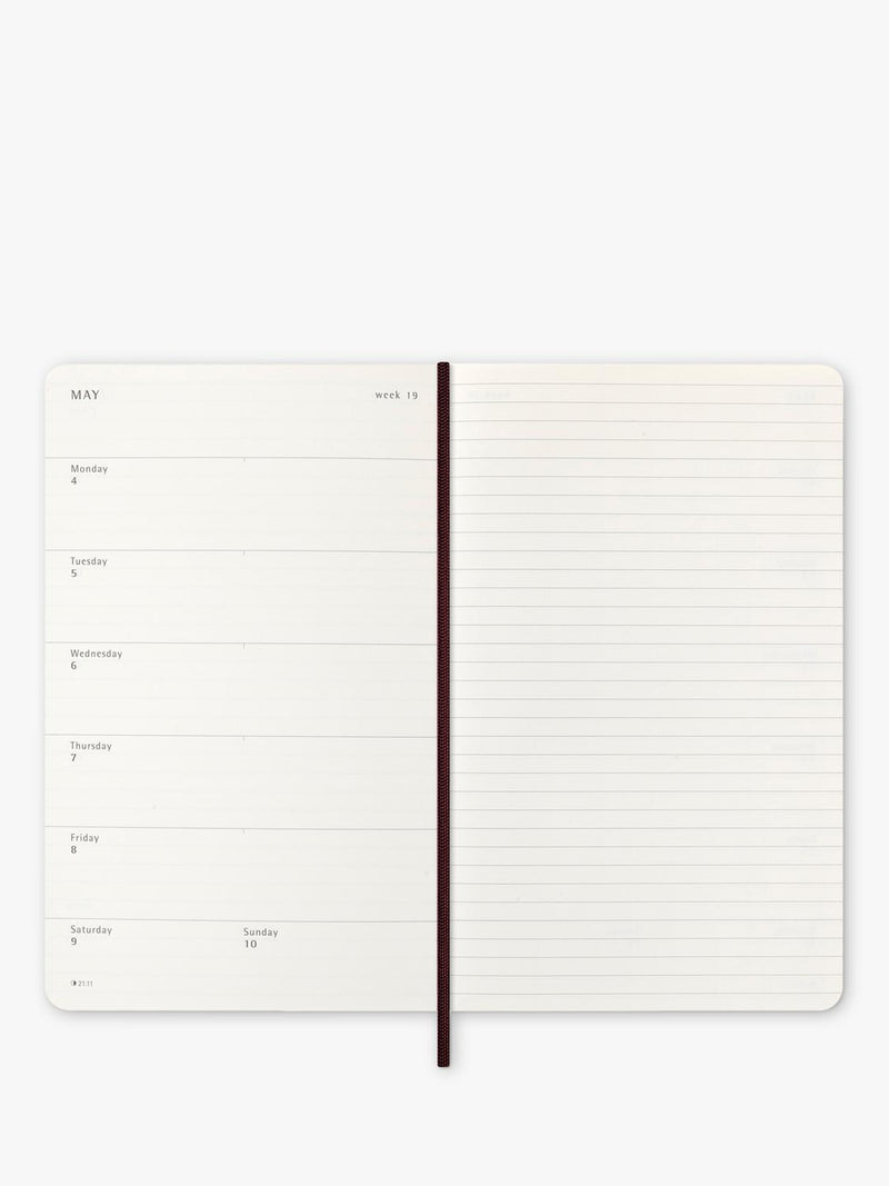Moleskine Vegea Python 2026 diary 21x13cm Mamba Bordeaux (British brand)