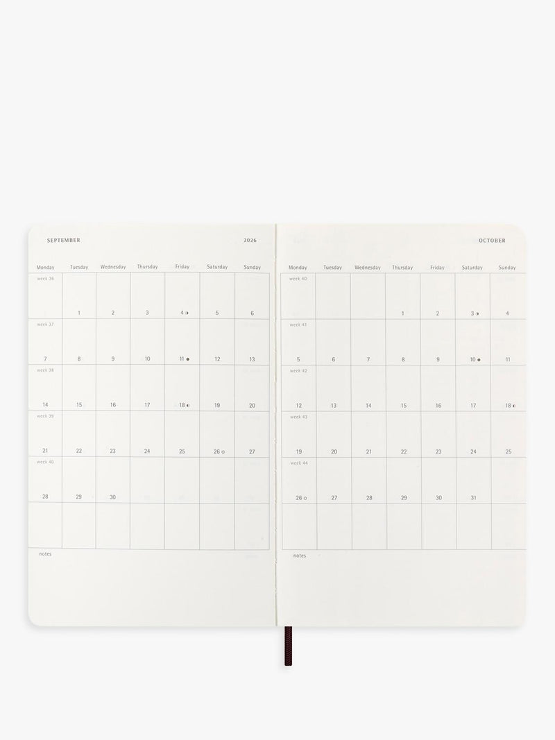 Moleskine Vegea Python 2026 diary 21x13cm Mamba Bordeaux (British brand)