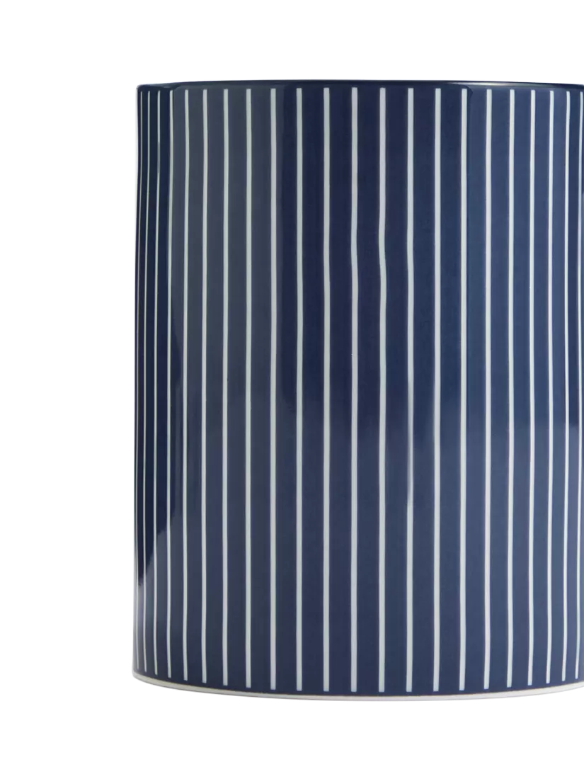 Wedgwood Gio pinstripe bone china mug 380ml blue white - British product