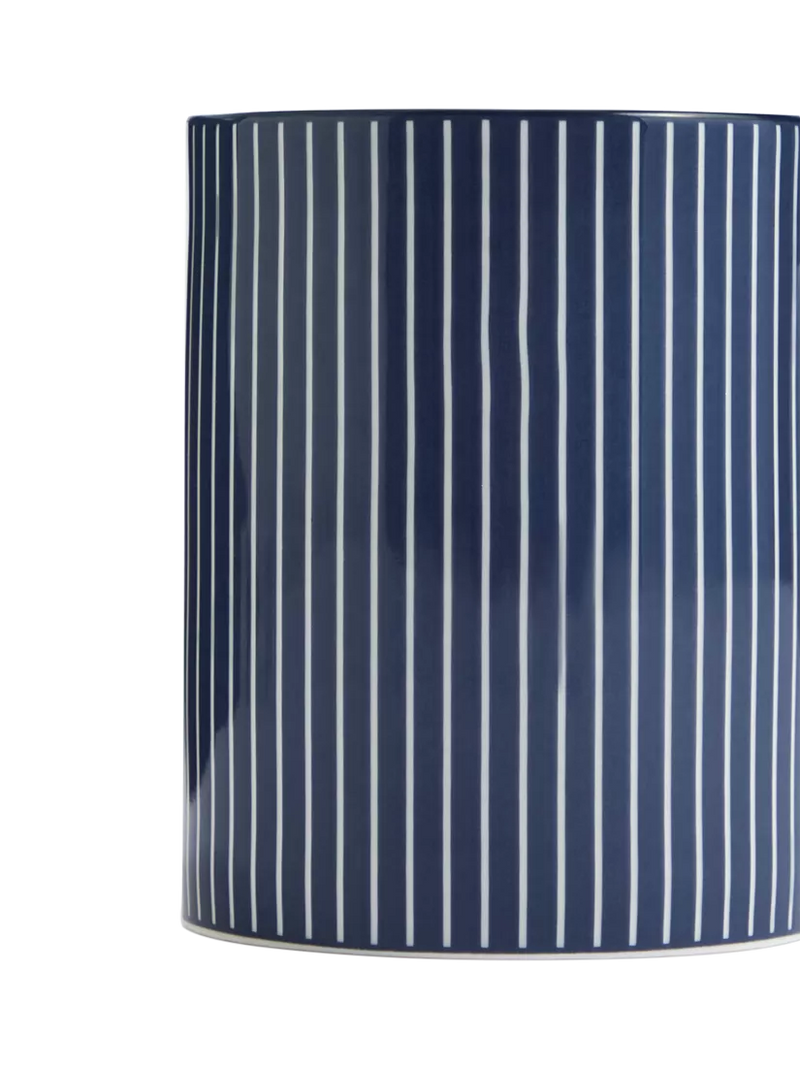 Wedgwood Gio pinstripe bone china mug 380ml blue white - British product