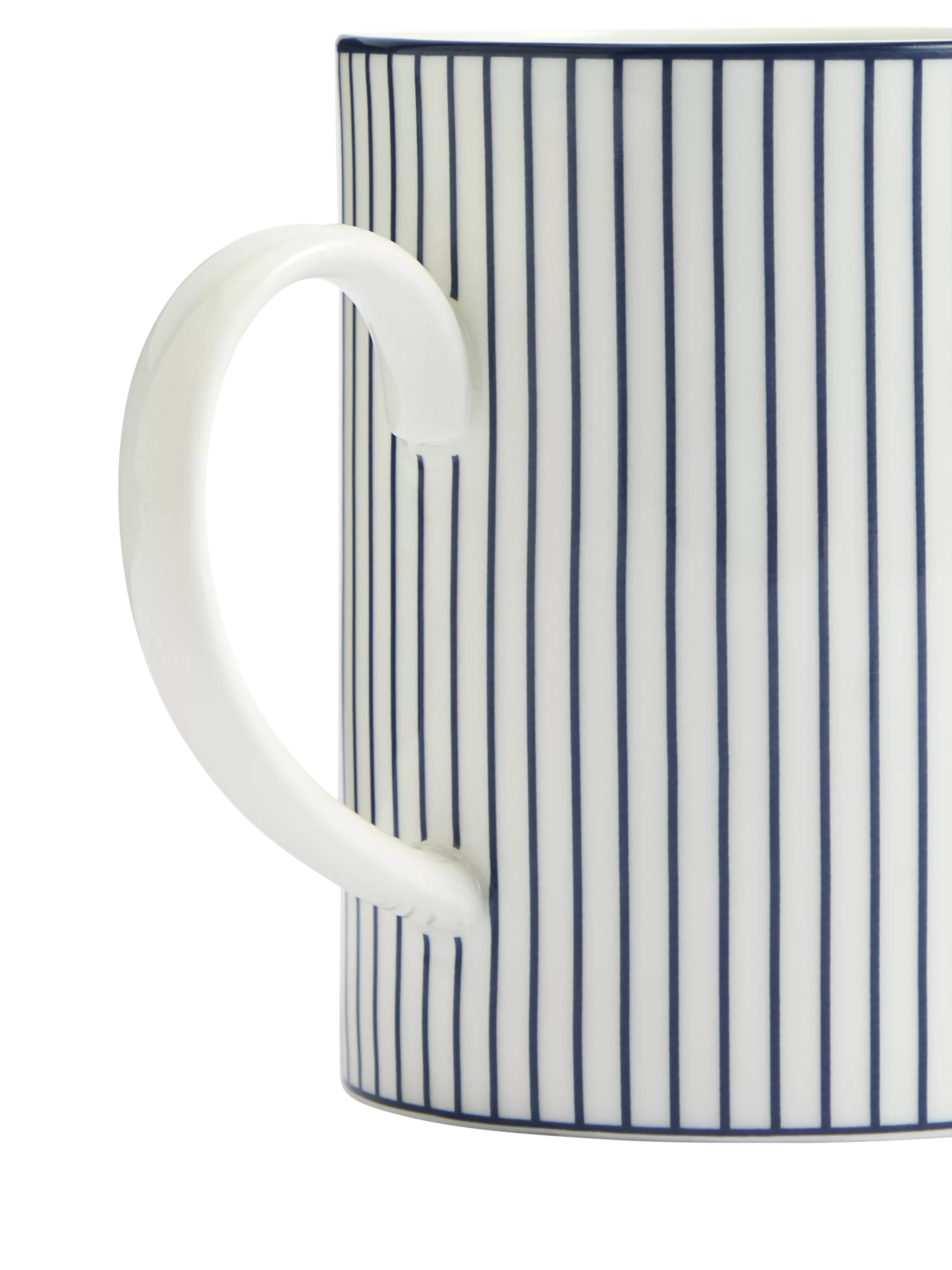 Wedgwood Gio Pinstripe bone china mug 380ml, imported from the UK