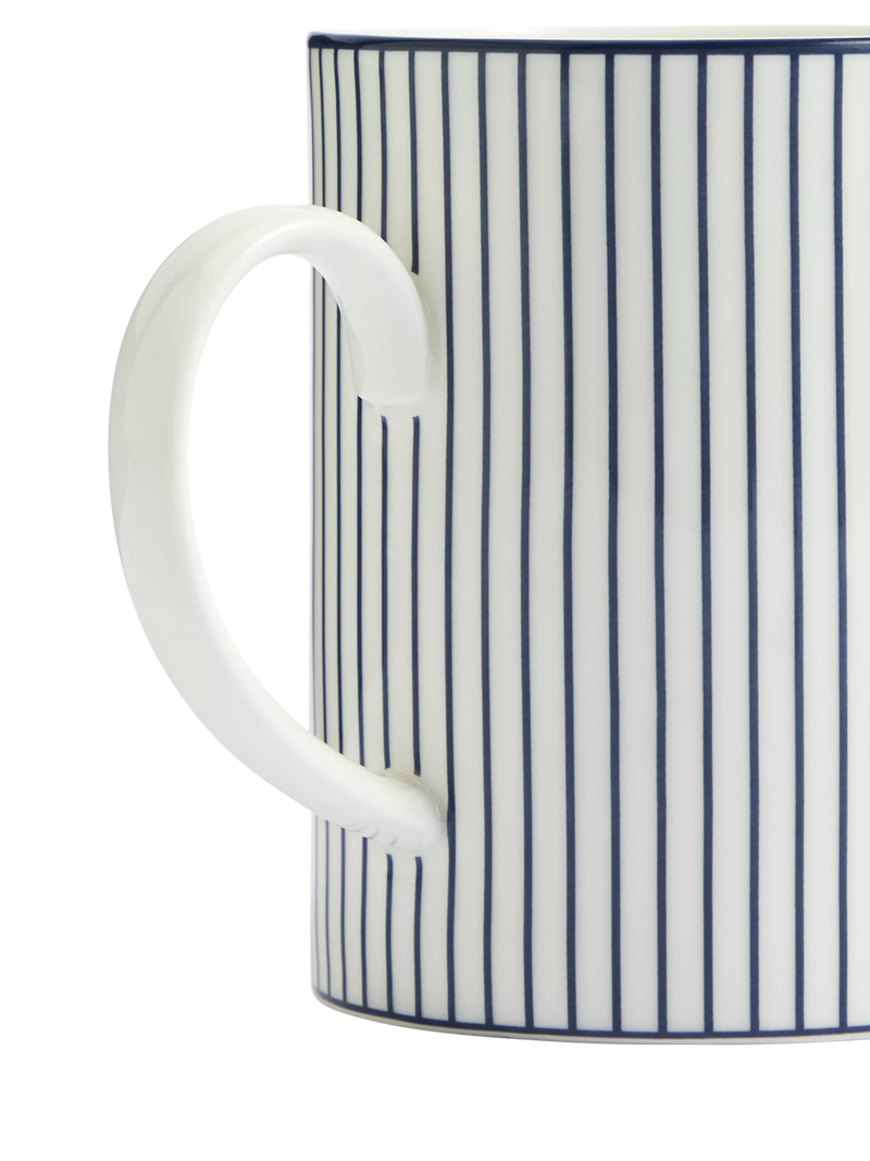 Wedgwood Gio Pinstripe bone china mug 380ml, imported from the UK