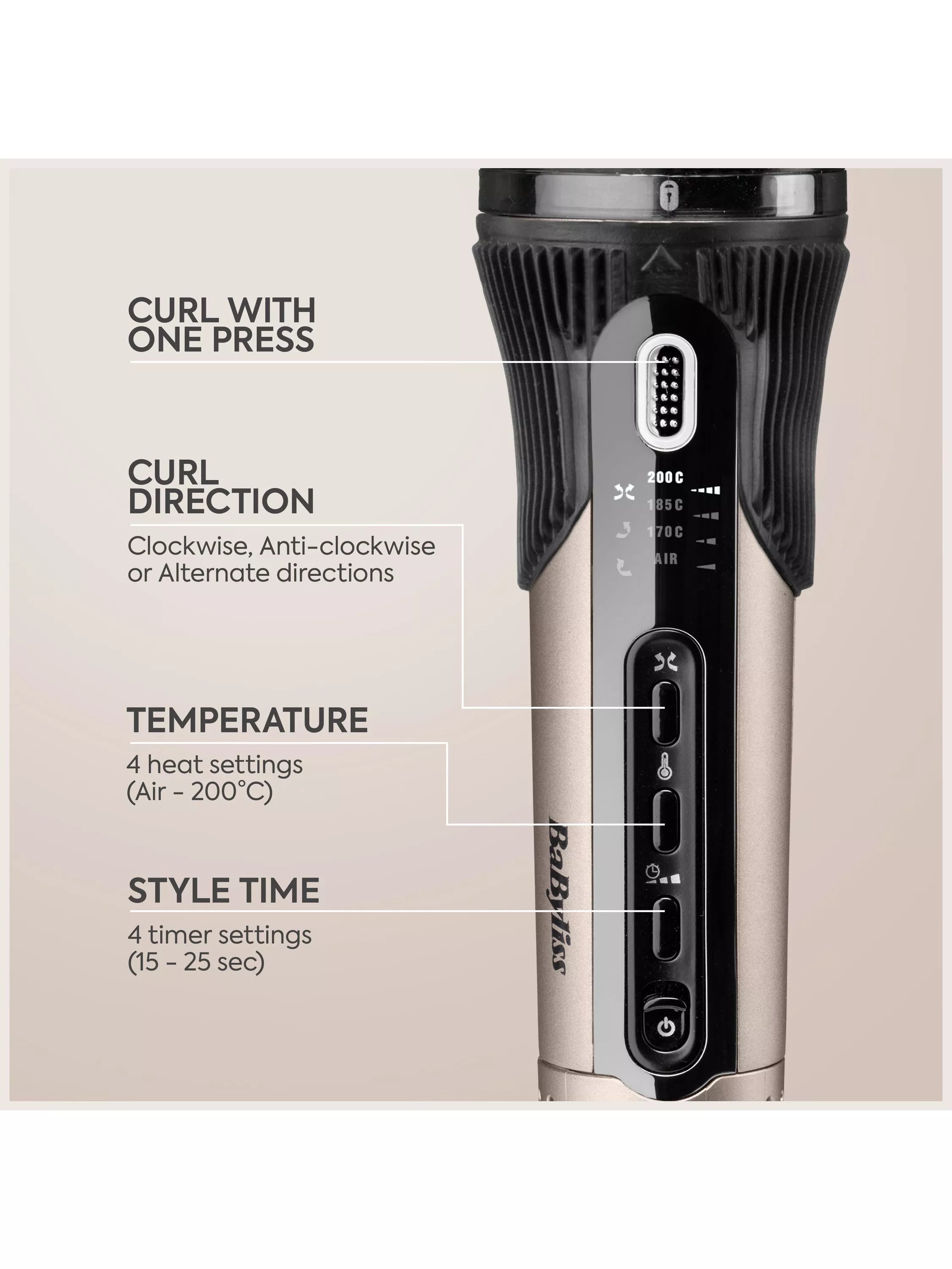 BaByliss Style Secret Air automatic curler (British brand)