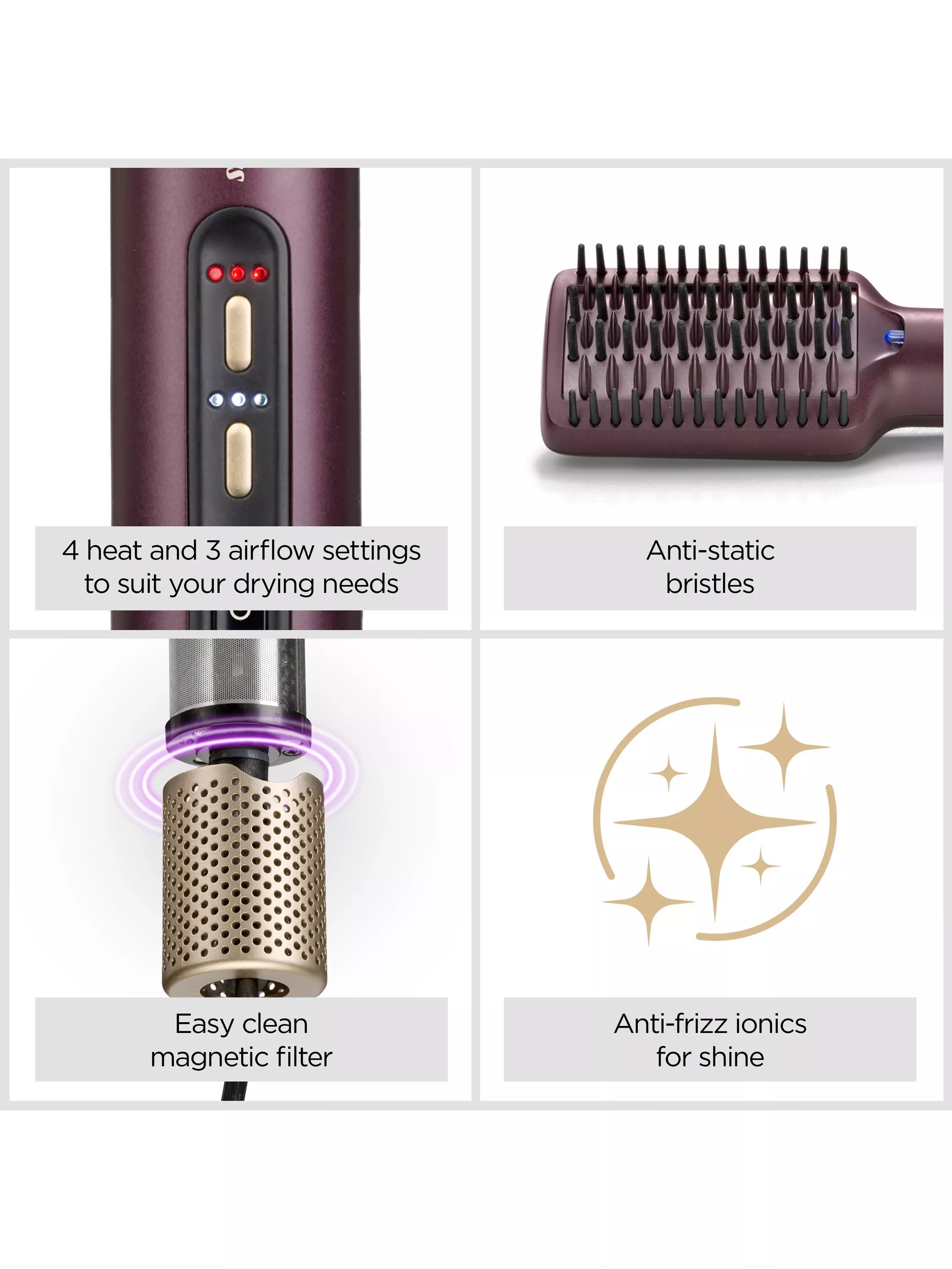 BaByliss Air Power Hair Styler Purple (British brand)