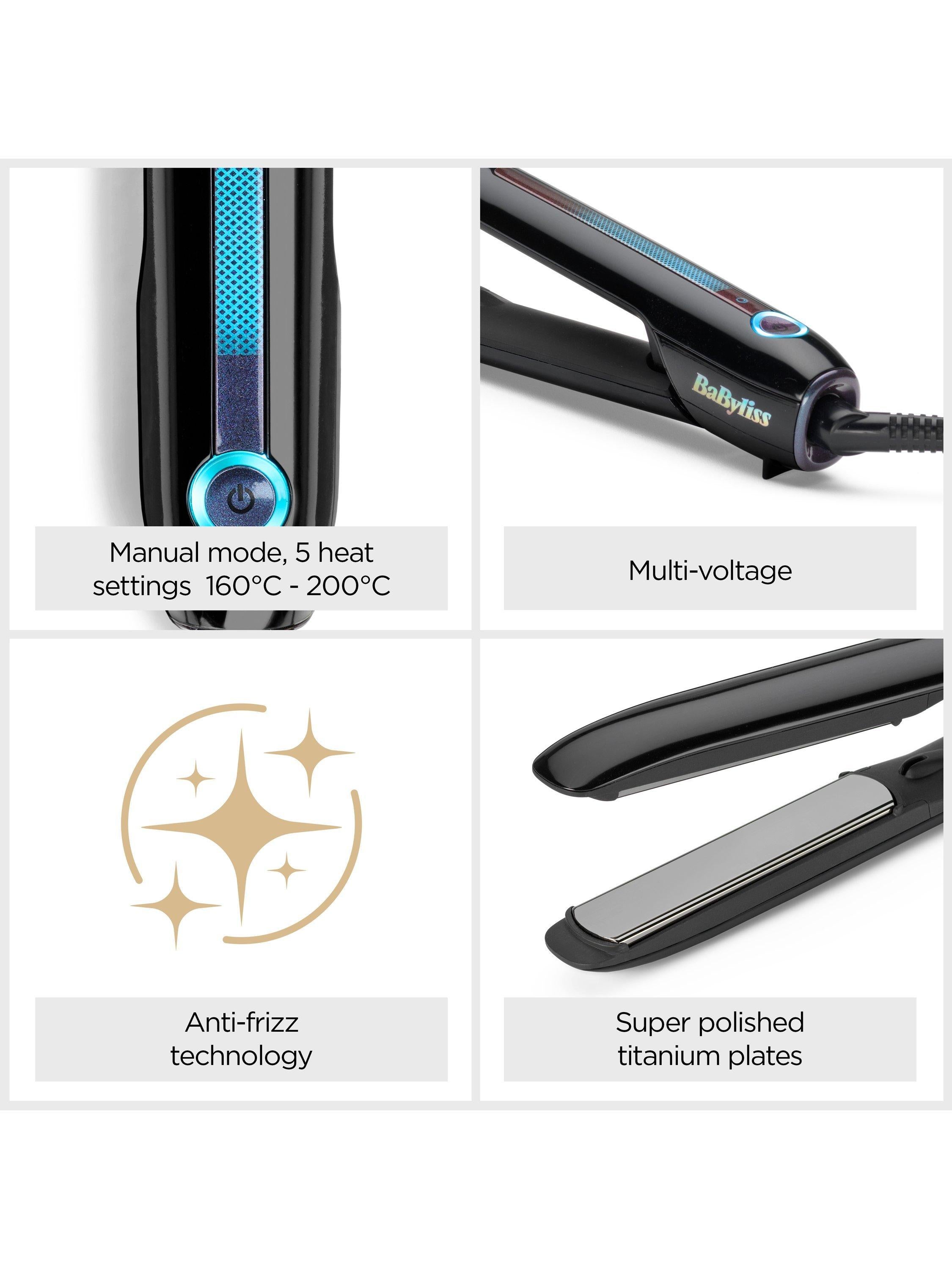 BaByliss Sensor Protect Styler intelligent hair straightener black (British brand)