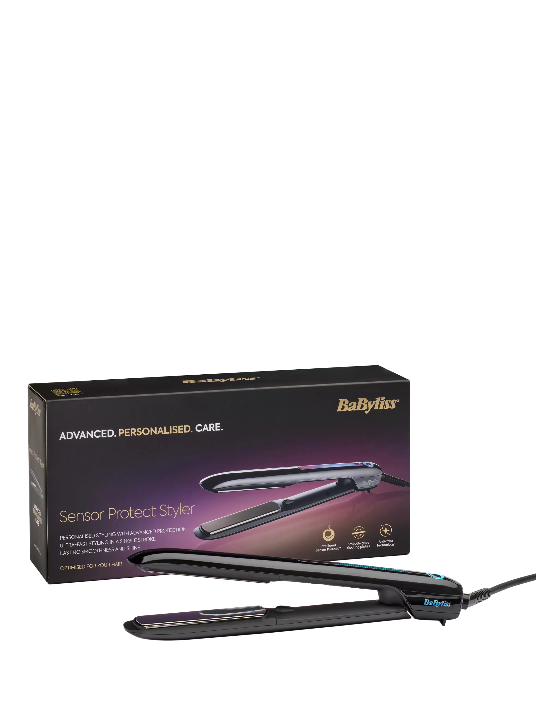 BaByliss Sensor Protect Styler intelligent hair straightener black (British brand)