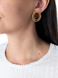 Be-Jewelled Baltic amber textured earrings - British product