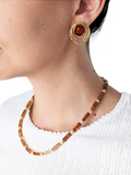 Be-Jewelled Baltic amber textured earrings - British product