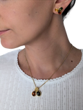 Be-Jewelled 3-stone Baltic amber pendant 46cm chain, imported from the UK