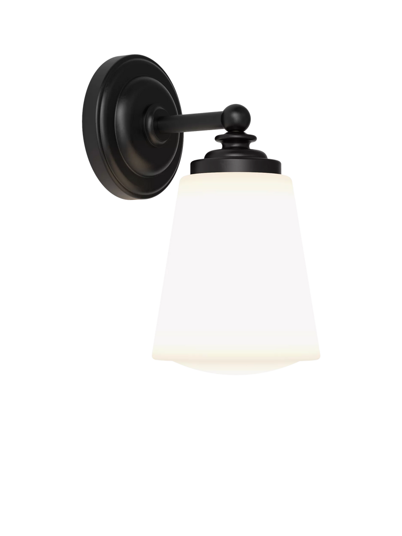 Astro Anton black bathroom wall light (British brand)