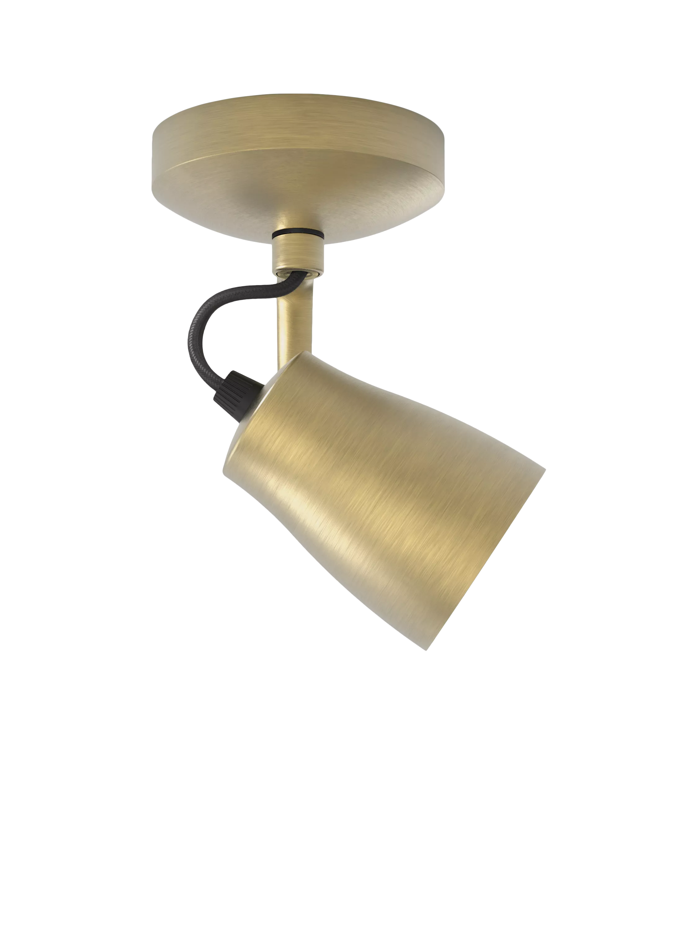 Astro Juno brass ceiling spotlight, imported from the UK