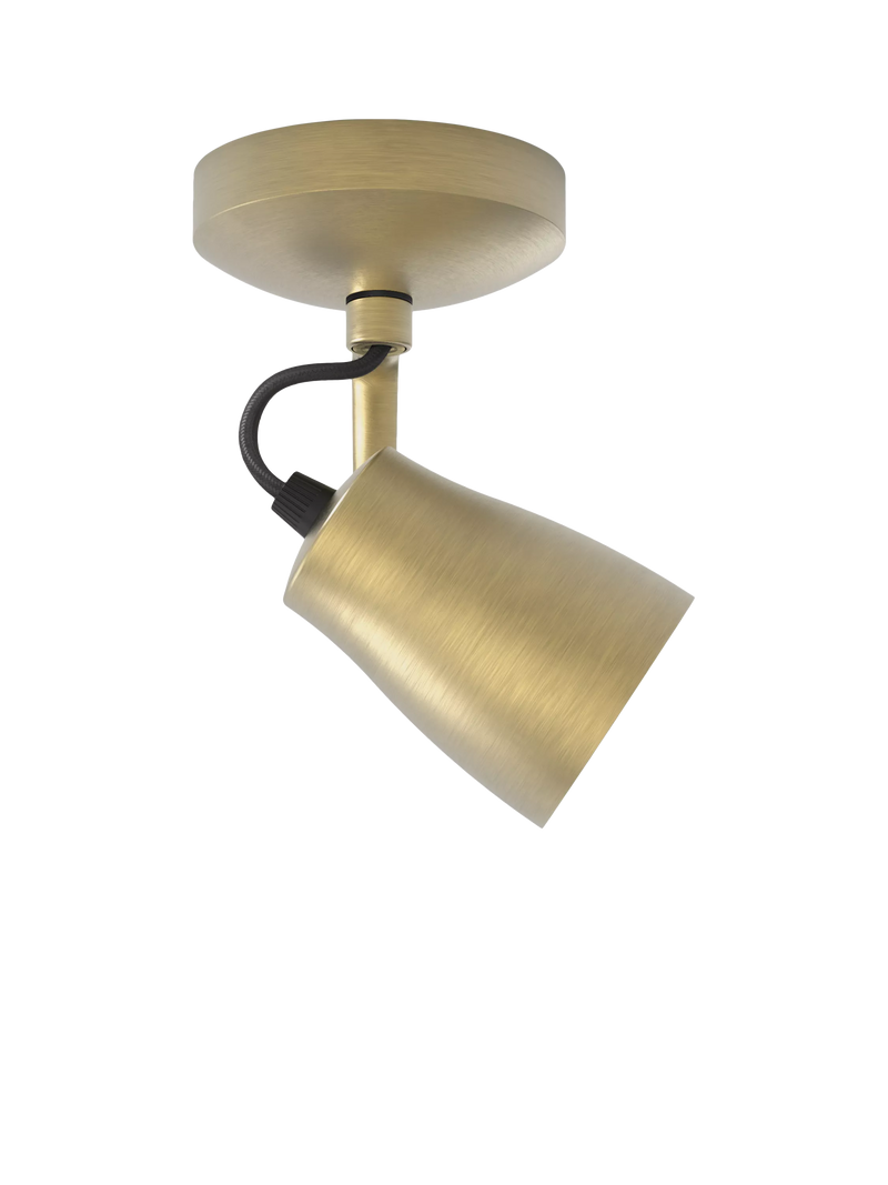 Astro Juno brass ceiling spotlight, imported from the UK