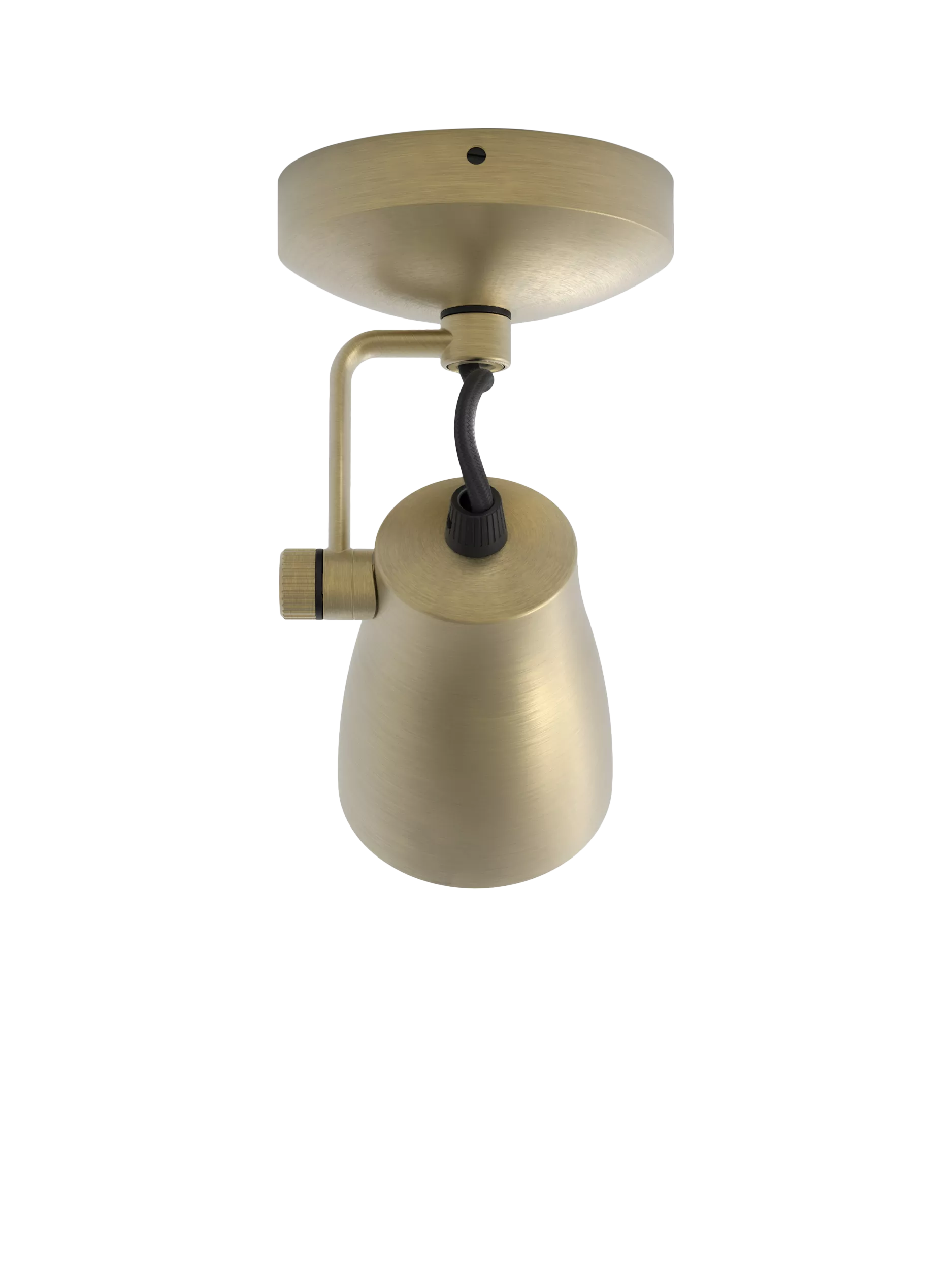 Astro Juno brass ceiling spotlight, imported from the UK
