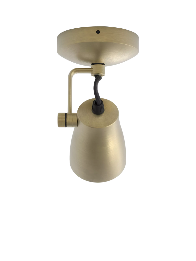 Astro Juno brass ceiling spotlight, imported from the UK