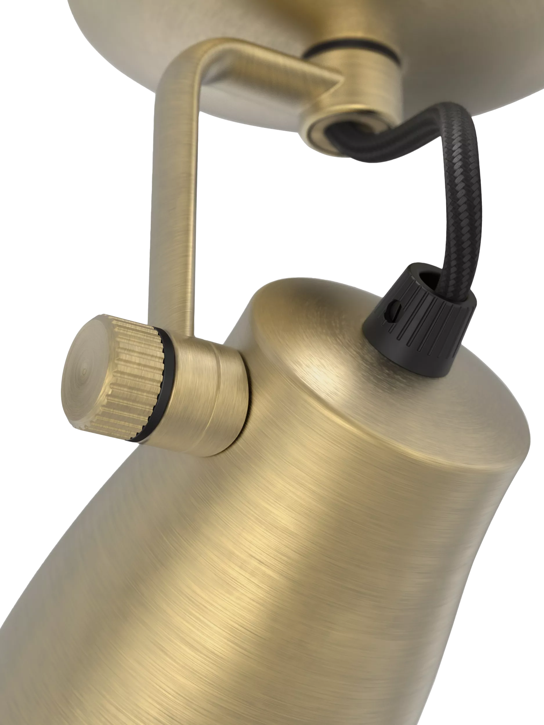Astro Juno brass ceiling spotlight, imported from the UK