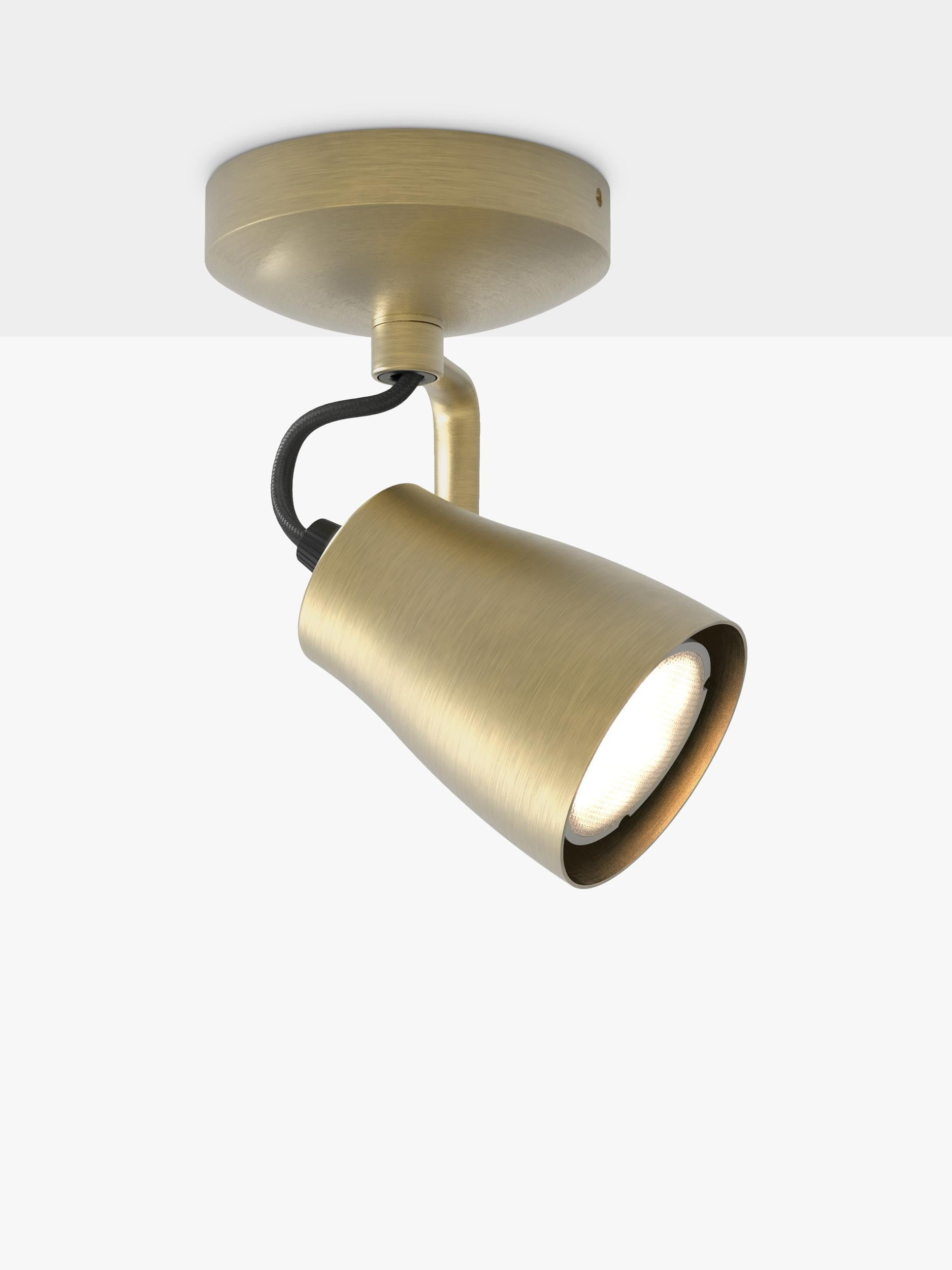 Astro Juno brass ceiling spotlight, imported from the UK