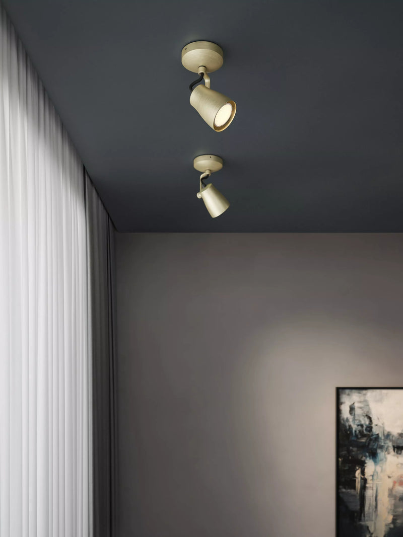 Astro Juno brass ceiling spotlight, imported from the UK