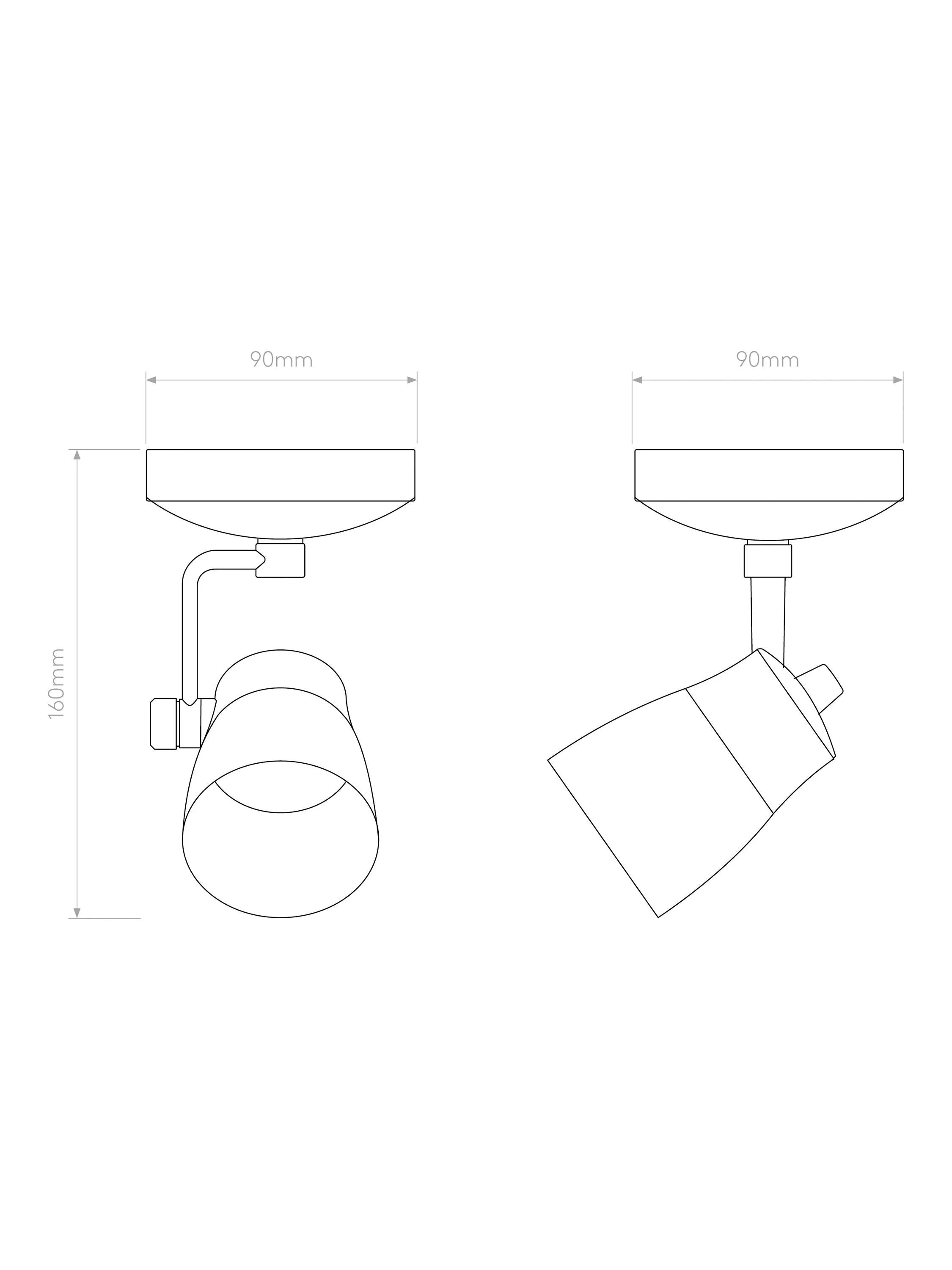 Astro Juno brass ceiling spotlight, imported from the UK