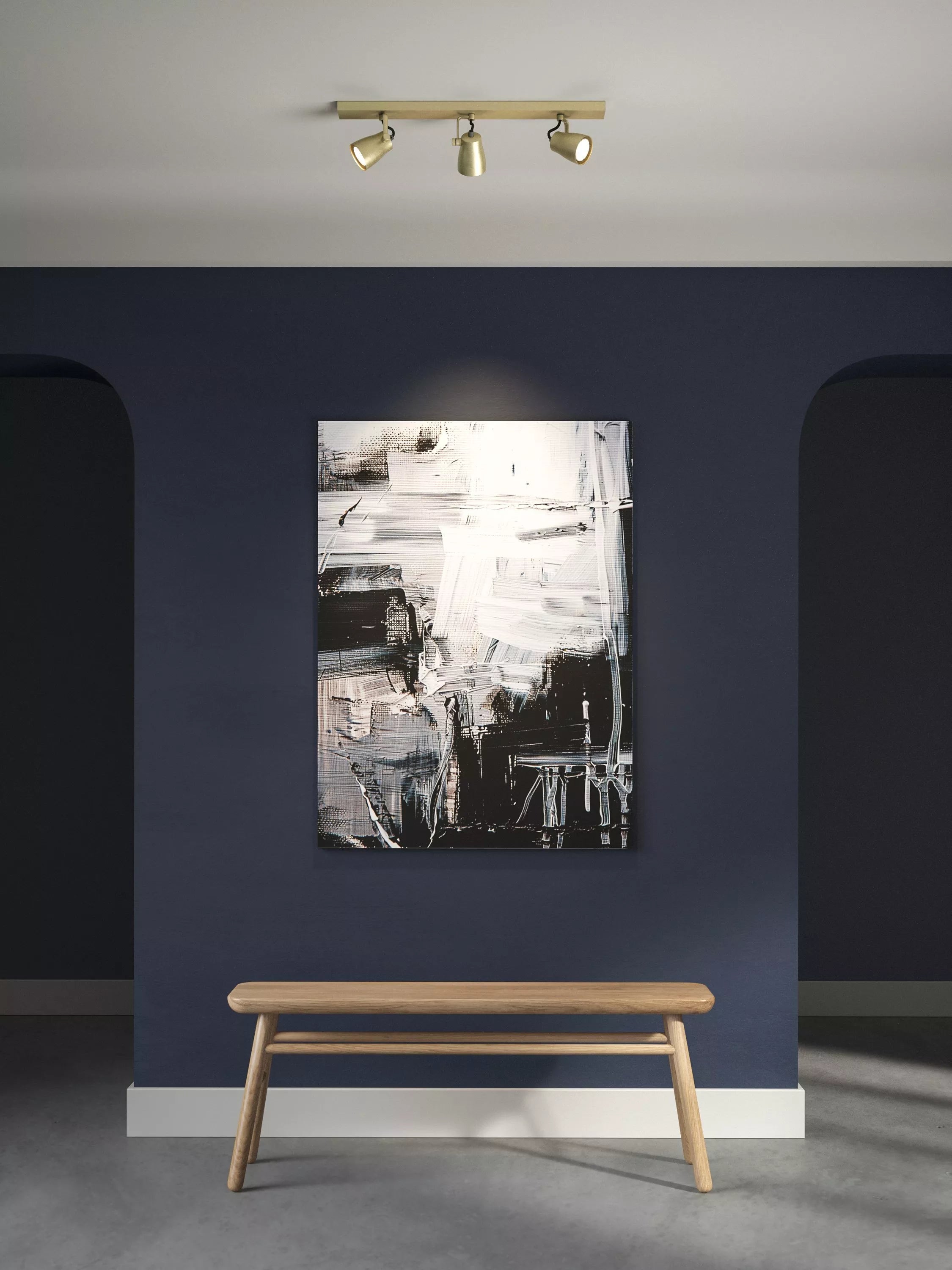 Astro Juno 3 spotlight ceiling bar metallic brass (British brand)