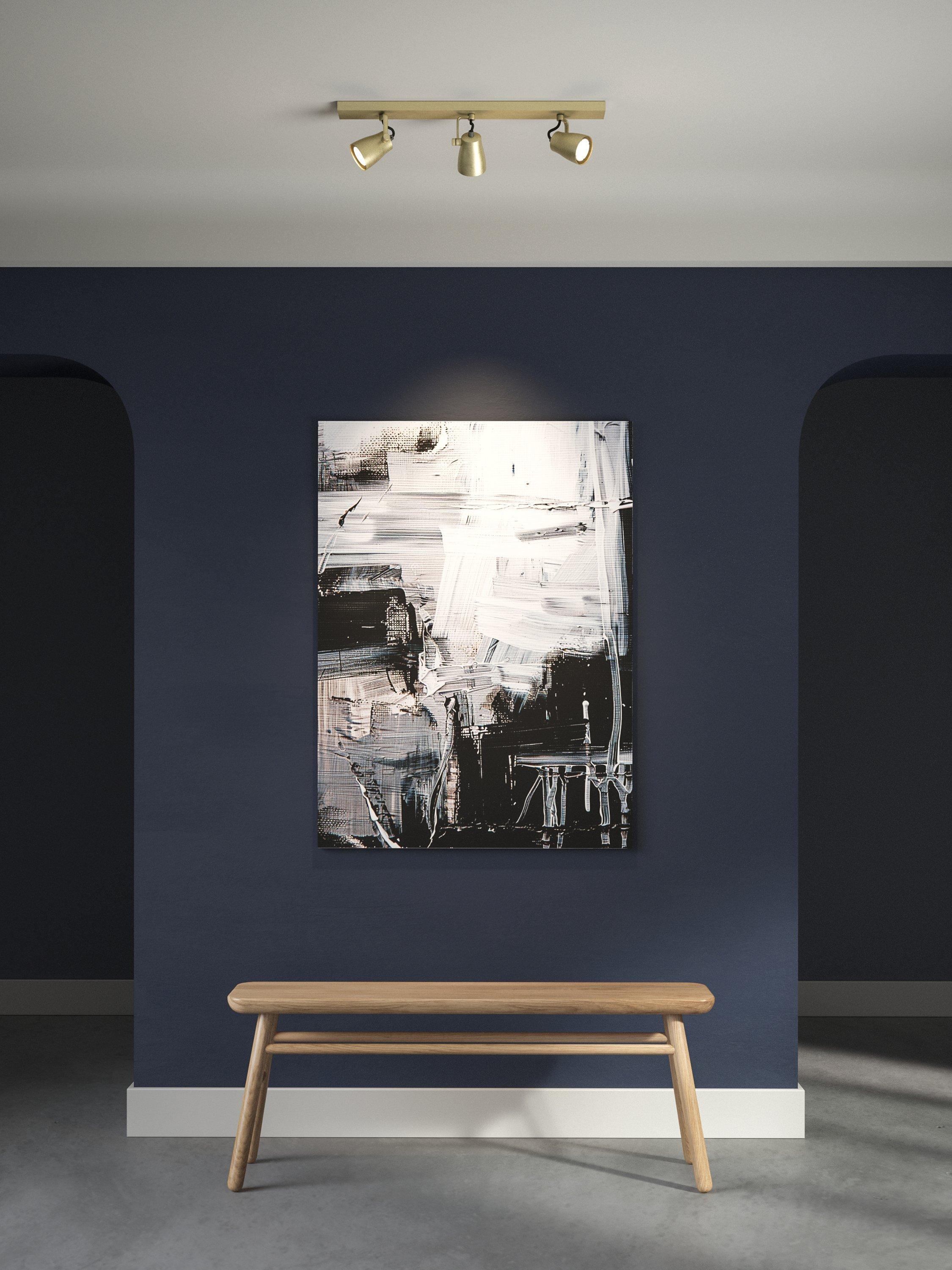 Astro Juno 3 spotlight ceiling bar metallic brass (British brand)