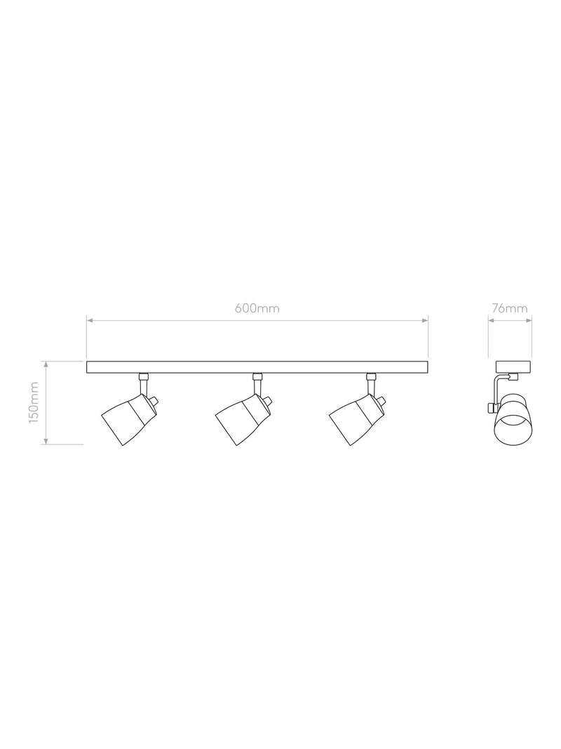 Astro Juno 3 spotlight ceiling bar metallic brass (British brand)