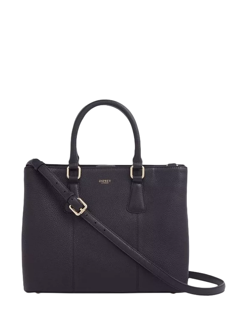 OSPREY LONDON Adaline leather workbag with gold hardware - British brand