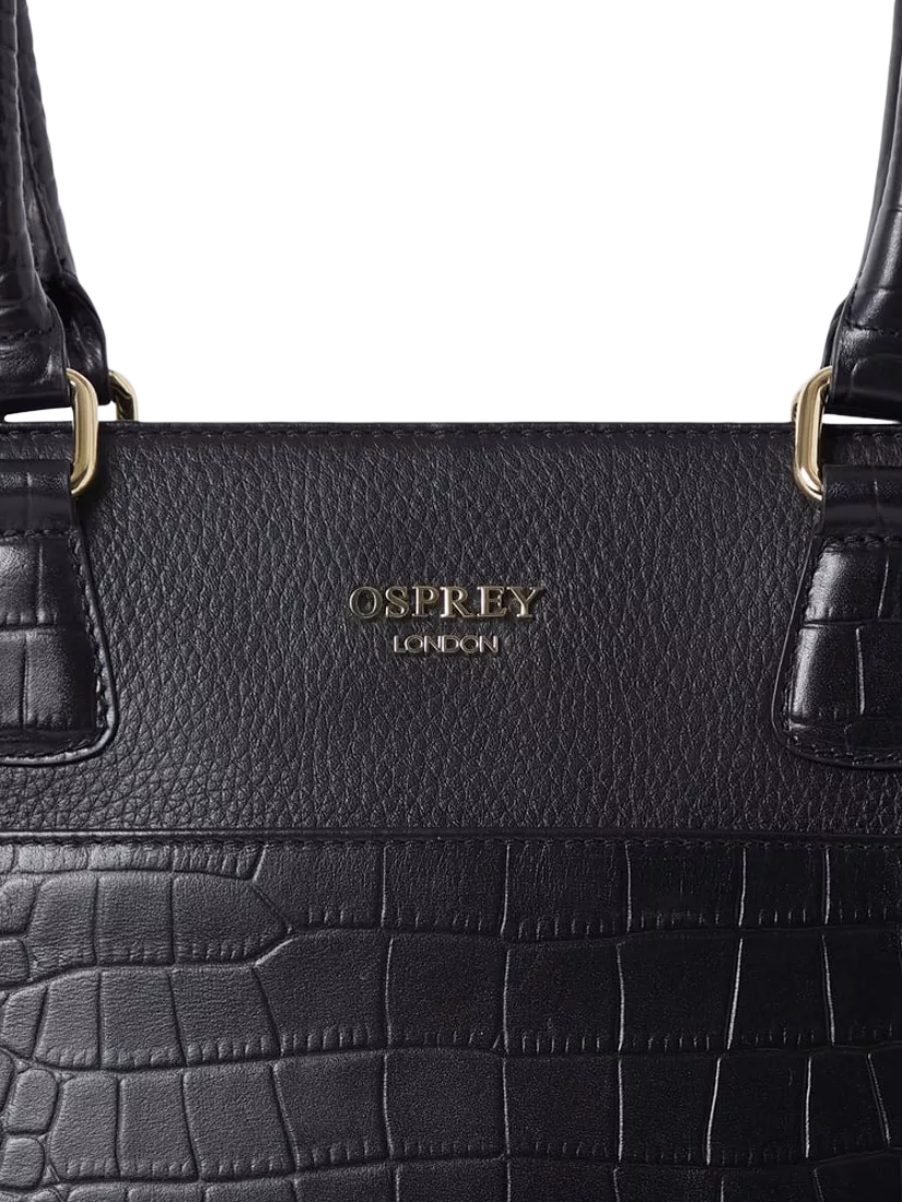 OSPREY LONDON Kellie leather tote bag, imported from the UK