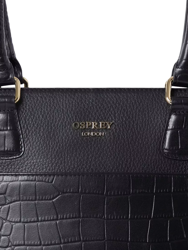 OSPREY LONDON Kellie leather tote bag, imported from the UK