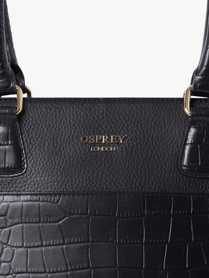 OSPREY LONDON Kellie leather tote bag, imported from the UK
