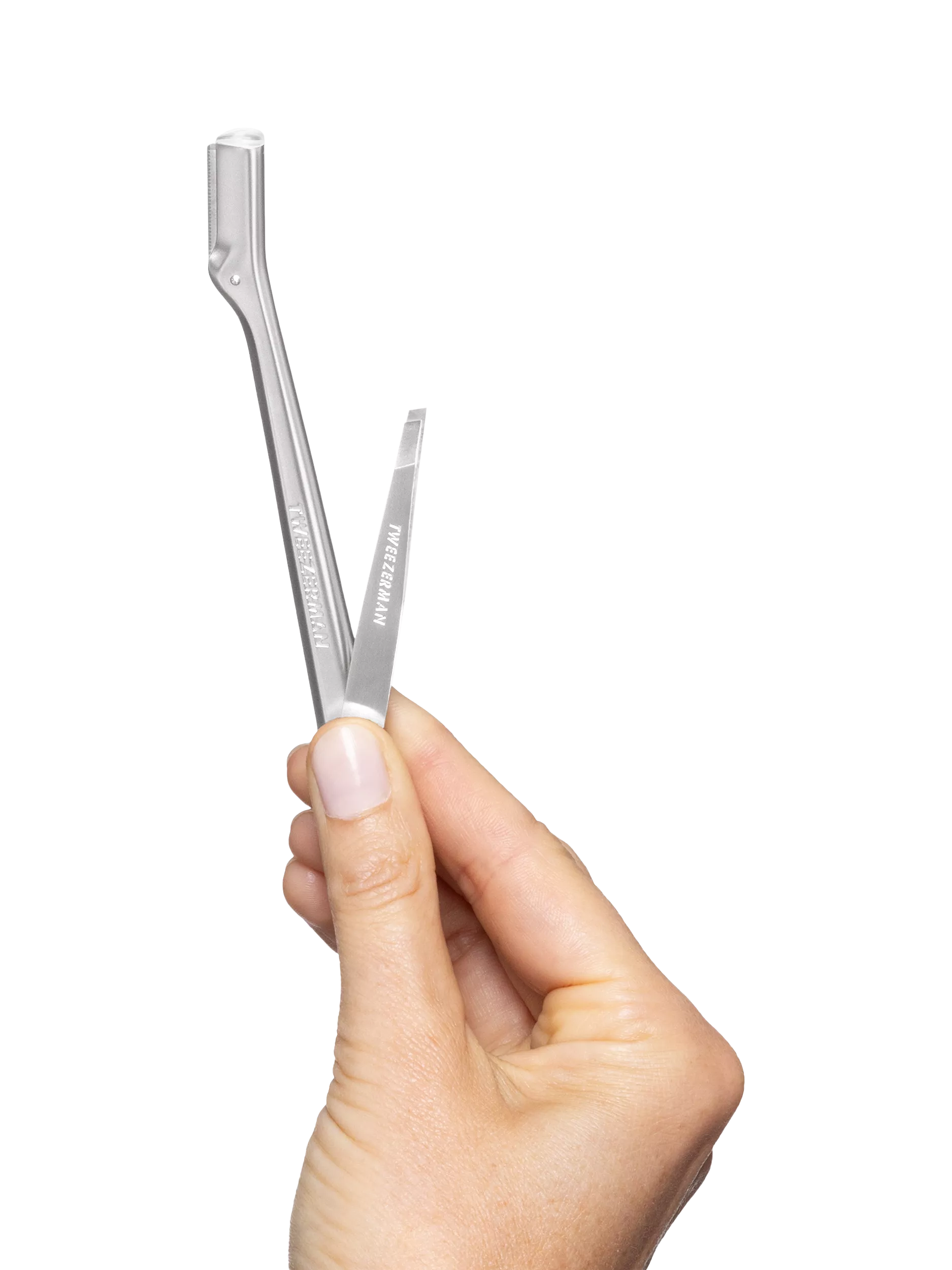 Tweezerman brow grooming set with razor and tweezer, imported from the UK