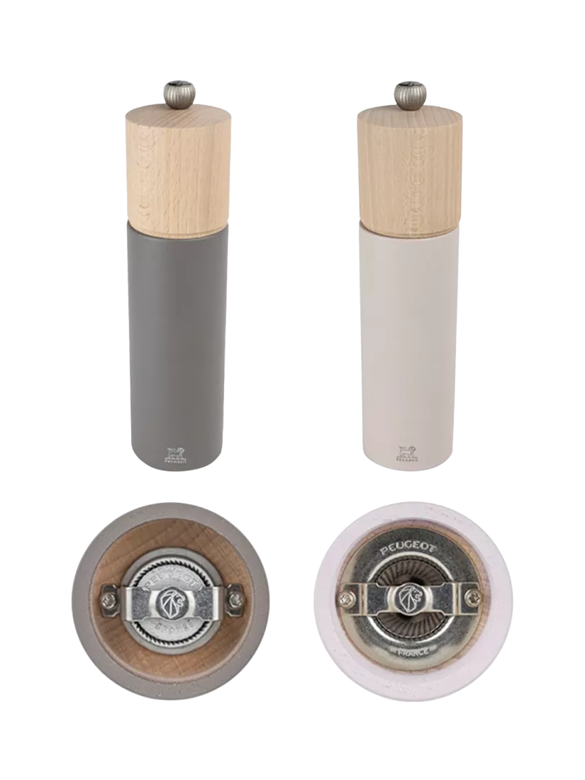 Peugeot Boreal salt and pepper mill set grey rose - British product