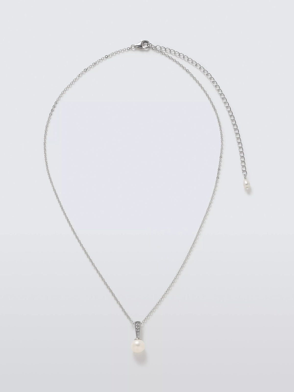 Lido sterling silver pearl pendant with cubic zirconia (British brand)