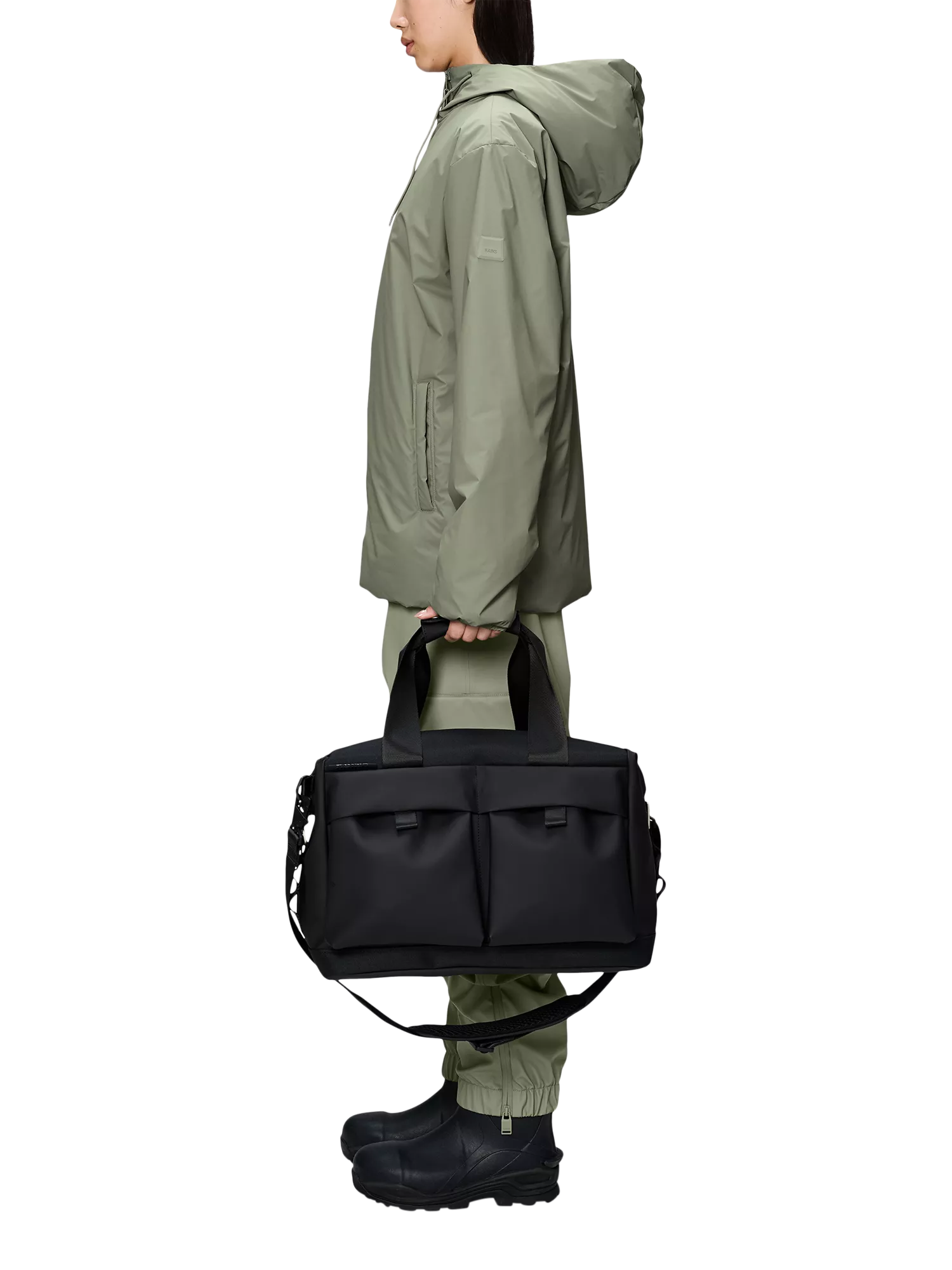 Rains Small Otaru Weekend Bag 23L Black colour, UK version