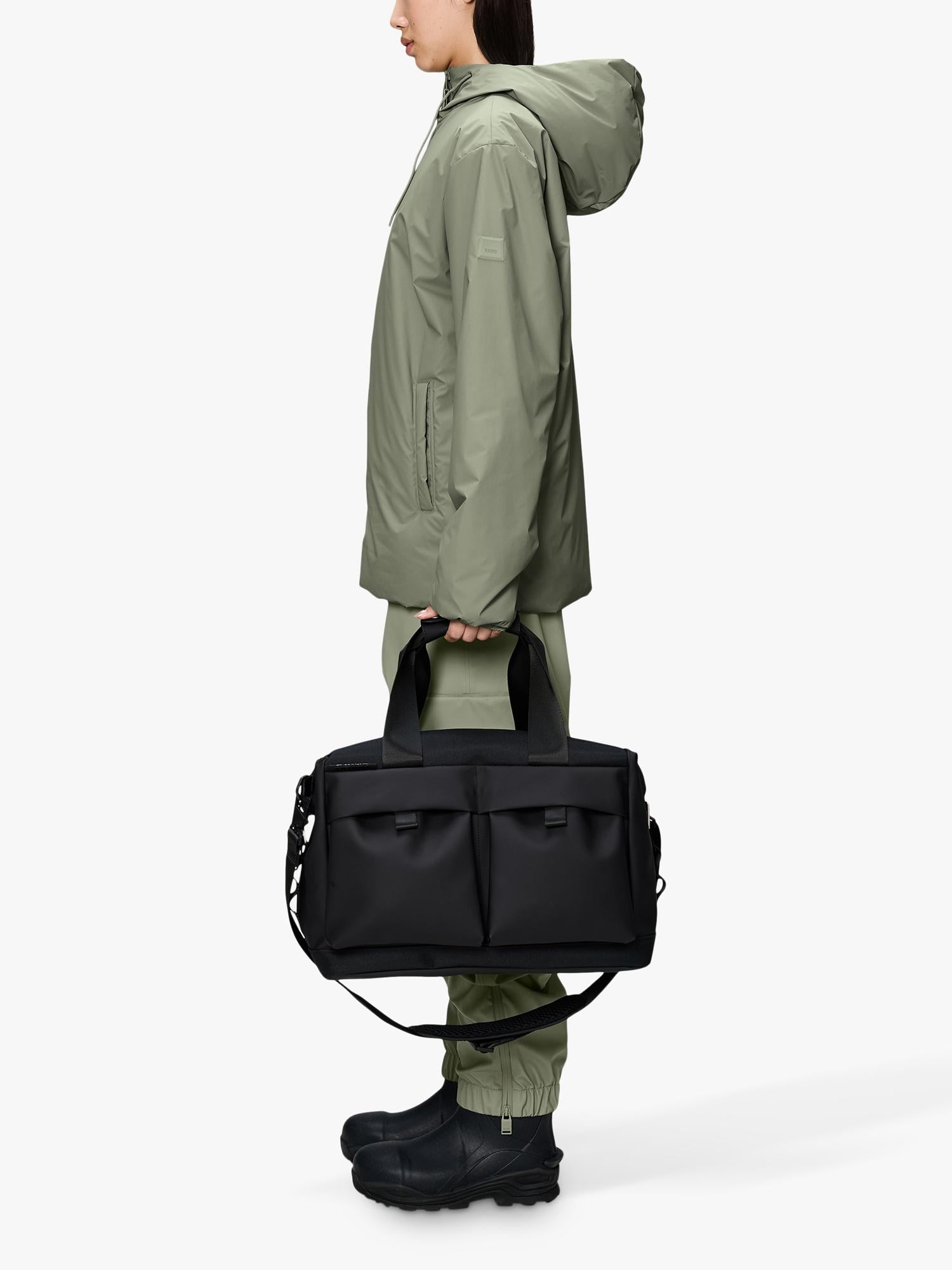 Rains Small Otaru Weekend Bag 23L Black colour, UK version