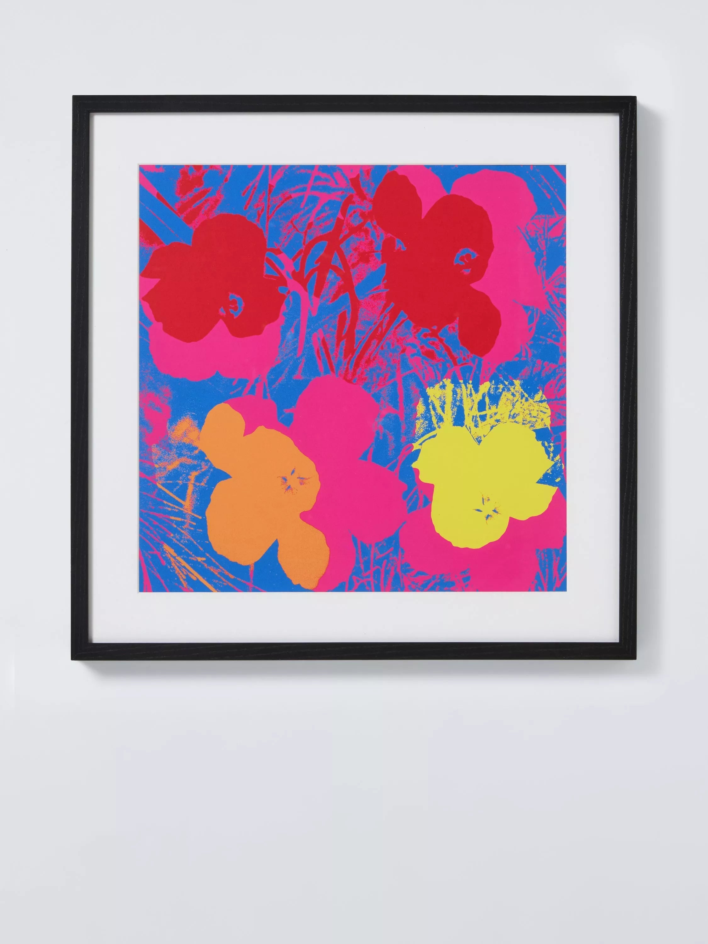 John Lewis Andy Warhol Flowers 1970 framed print 52.5cm, imported from the UK