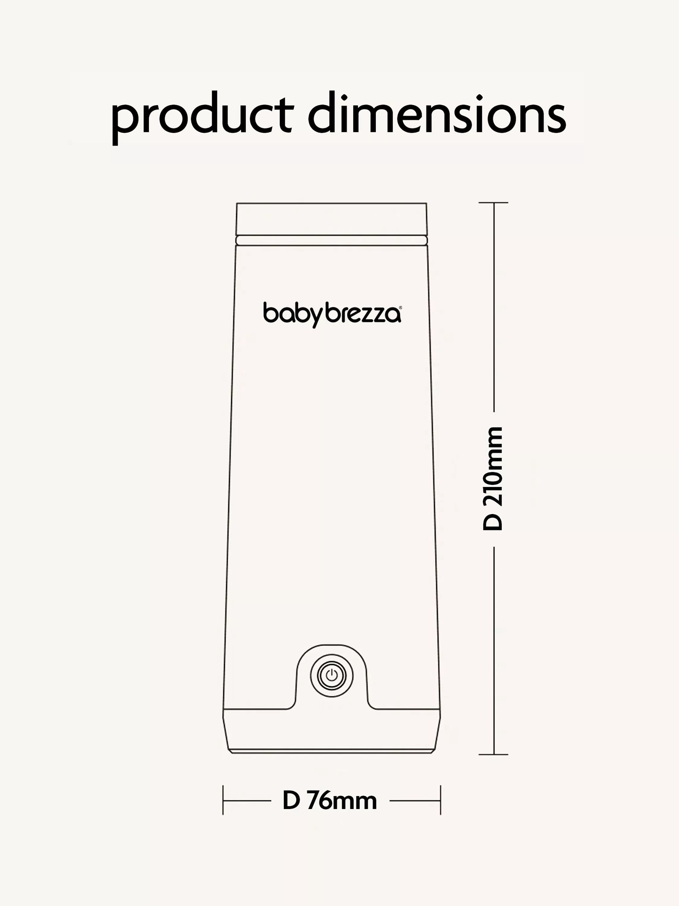 Baby Brezza portable bottle warmer black (British brand)