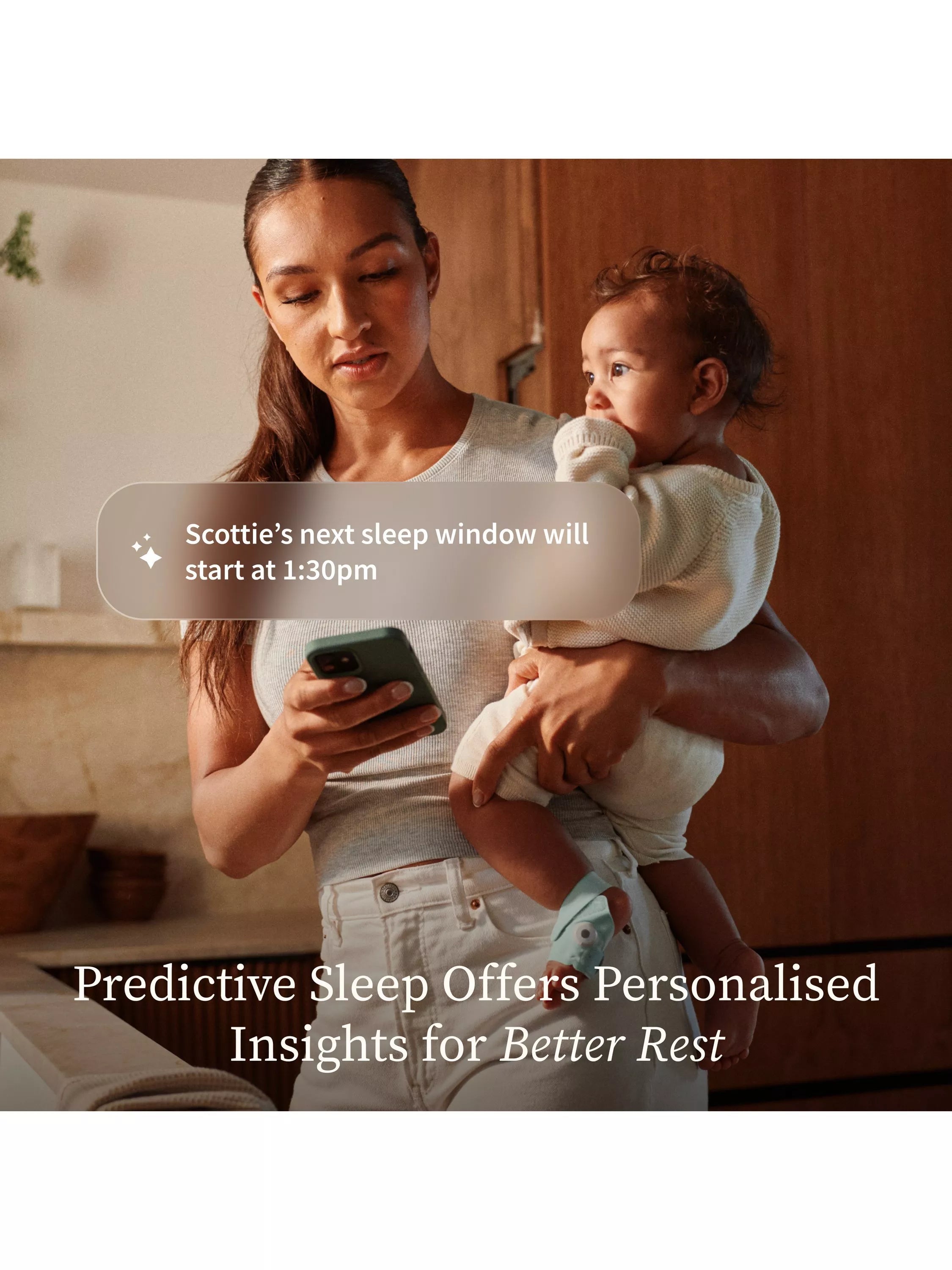 Owlet Dream Duo baby monitor in Rose, imported from the UK