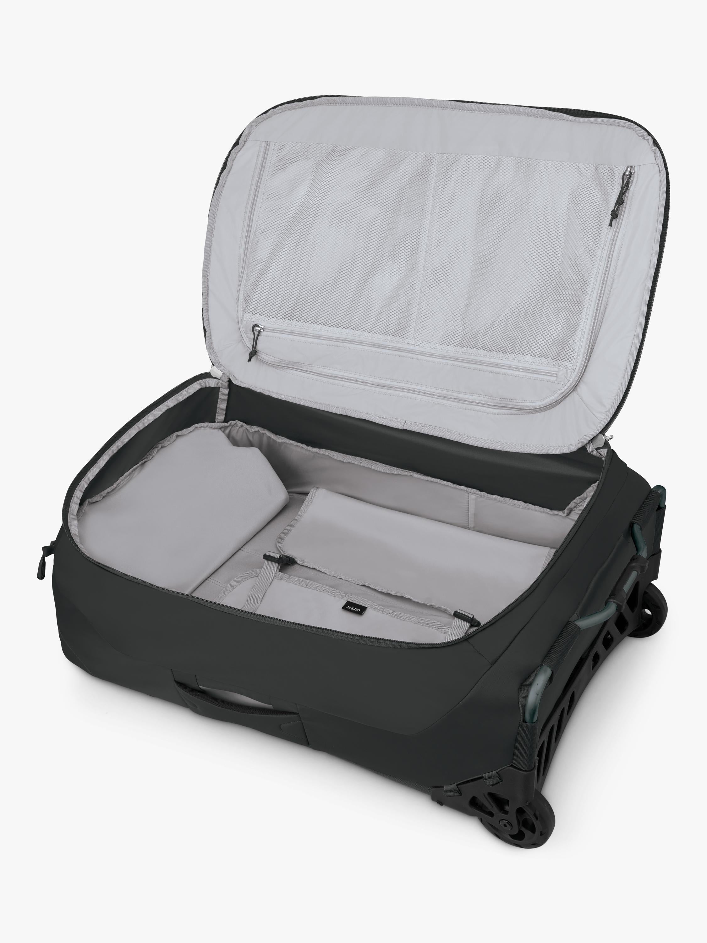 Osprey Ozone 80L black suitcase with 2 wheels (British brand)