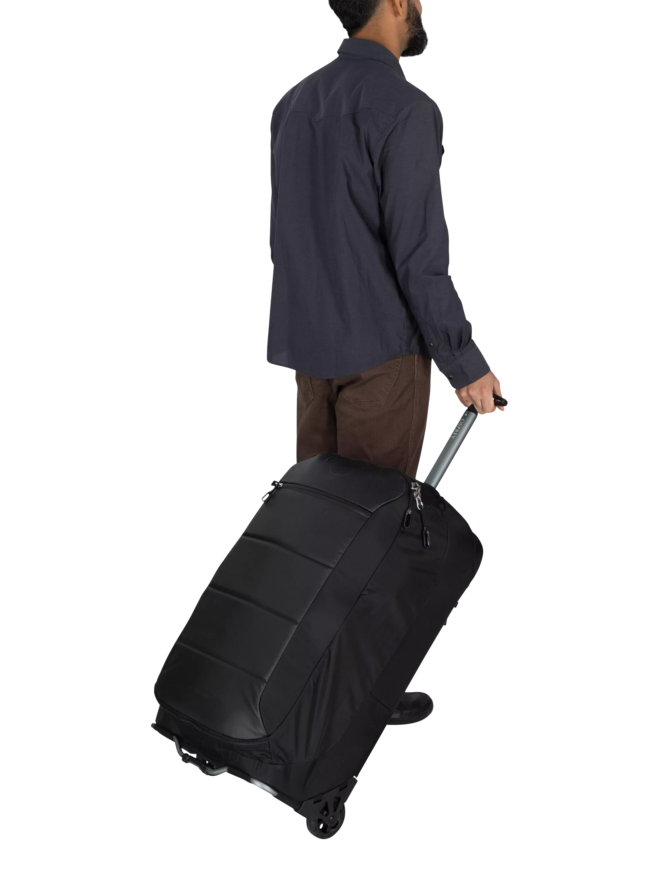 Osprey Ozone 80L black suitcase with 2 wheels (British brand)