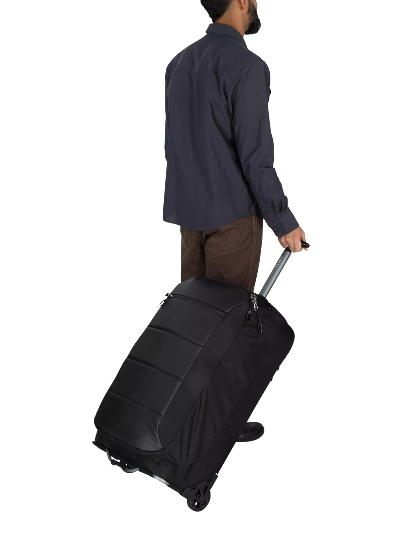 Osprey Ozone 80L black suitcase with 2 wheels (British brand)