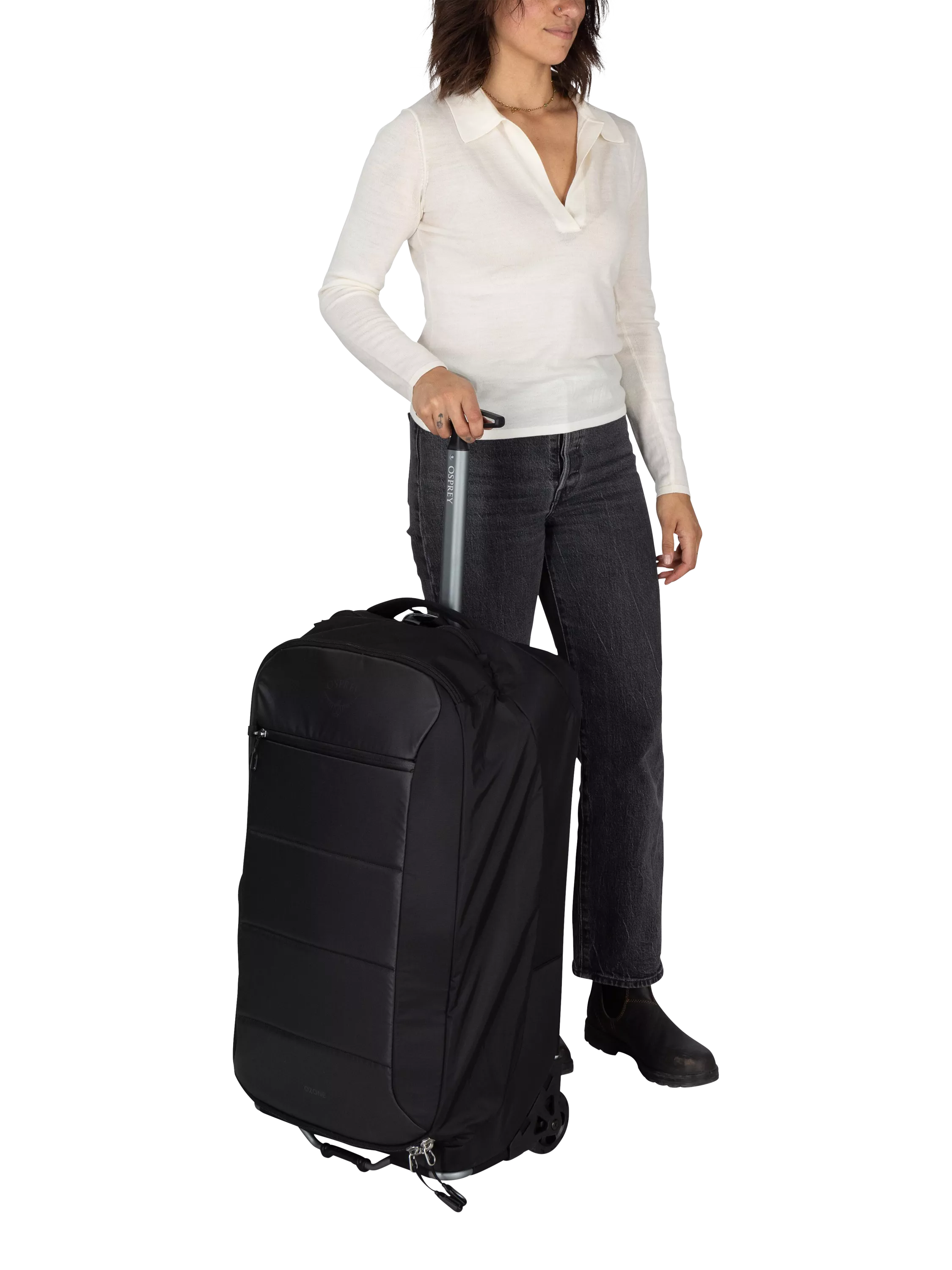 Osprey Ozone 80L black suitcase with 2 wheels (British brand)